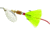 Mepps Aglia In-Line Spinner, 1/6 oz, Dressed Treble Hook, Silver Blade &amp; Yellow Tail, B2ST S-Y