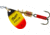 Mepps Aglia In-Line Spinner 1/6 oz, Plain Treble Hook Black/Yellow/Red Blade, B2 BKYR