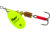 Mepps Aglia In-Line Spinner 1/6 oz, Plain Treble Hook, Hot Chartreuse Blade, B2 HC