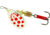 Mepps Aglia In-Line Spinner 1/6 oz, Plain Treble Hook, Silver &amp; Red Dot Blade, B2 SRD