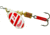 Mepps Aglia In-Line Spinner 1/6 oz, Plain Treble Hook Silver/Red/White Blade, B2 S/RW
