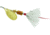 Mepps Aglia In-Line Spinner, 1/8 oz, Dressed Treble Hook, Gold Blade &amp; White Tail, B1ST G-W