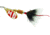 Mepps Aglia In-Line Spinner, 1/8 oz, Dressed Treble Hook, Gold/Red/White Blade/Gray Tail, B1ST G/RW-G