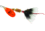 Mepps Aglia In-Line Spinner, 1/8 oz, Dressed Treble Hook, Hot Orange Blade &amp; Gray Tail, B1ST HO-G