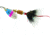 Mepps Aglia In-Line Spinner, 1/8 oz, Dressed Treble Hook, Rainbow Trout Blade &amp; Gray Tail, B1ST RBT-G