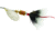 Mepps Aglia In-Line Spinner, 1/8 oz, Dressed Treble Hook, Silver Blade &amp; Gray Tail, B1ST S-G