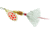 Mepps Aglia In-Line Spinner, 1/8 oz, Dressed Treble Hook, Silver/Red Dot Blade/White Tail, B1ST SRD-W