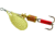 Mepps Aglia In-Line Spinner 1/8 oz, Plain Treble Hook, Gold Blade, B1 G