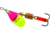 Mepps Aglia In-Line Spinner 1/8 oz, Plain Treble Hook, Hot Pink &amp; Chartreuse Blade, B1 HPC