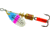 Mepps Aglia In-Line Spinner 1/8 oz, Plain Treble Hook, Rainbow Trout Blade, B1 RBT