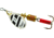 Mepps Aglia In-Line Spinner 1/8 oz, Plain Treble Hook Silver/Black/White Blade, B1 S/BW