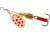 Mepps Aglia In-Line Spinner 1/8 oz, Plain Treble Hook, Silver &amp; Red Dot Blade, B1 SRD