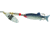 Mepps Aglia Long Mino In-Line Spinner, 2 1/4in, 1/3 oz Rainbow Scale Blade with Shad Mino Tail, AL2M S/RS