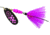 Mepps Black Fury In-Line Spinner, 1/2 oz, Dressed Treble Hook, Pink Dot Blade with Pink Tail, BF5T PK