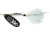Mepps Black Fury In-Line Spinner, 1/2 oz, Dressed Treble Hook, White Dot Blade with White Tail, BF5T W