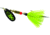 Mepps Black Fury In-Line Spinner, 1/4 oz, Dressed Treble Hook, Chartreuse Dot Blade with Gray &amp; Chartreuse Tail, BF3T CH