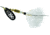 Mepps Black Fury In-Line Spinner, 1/4 oz, Dressed Treble Hook, White Dot Blade with White Tail, BF3T W