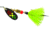 Mepps Black Fury In-Line Spinner, 1/6 oz, Dressed Treble Hook, Hot Firetiger Blade with Chartreuse Tail, BF2T HFT