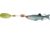 Mepps Comet Mino In-Line Spinner, 2 1/2in, 1/4 oz, Gold Blade with Shad Mino, Floating, C2M G