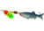 Mepps Comet Mino In-Line Spinner, 2 1/2in, 1/4 oz, Hot Firetiger Blade with Shad Mino, Floating, C2M HFT