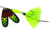 Mepps Double Blade Black Fury In-Line Spinner, 1/2 oz Dressed Treble, Hot Firetiger Dot &amp; Chartreuse Tail, BFD5T HFT2-CH