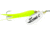 Mepps Flying C In-Line Spinner, 3 1/4in, 5/8 oz, Treble Hook, Silver Blade &amp; Hot Chartreuse Sleeve, FC58 HC-S
