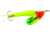 Mepps Flying C In-Line Spinner, 4 3/4in, 7/8 oz, Treble Hook, Hot Firetiger Blade &amp; Hot Chartreuse Sleeve, FC78 HC-HFT