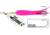 Mepps Flying C In-Line Spinner, 4 3/4in, 7/8 oz Treble/Single Hook, Silver Blade &amp; Hot Pink Sleeve, FC78TP HP-S