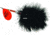 Mepps Musky Marabou In-Line Spinner, 5/0 Treble Hook, Hot Orange Blade With Black Tail, 1 1/4oz, MM7T HO-BK