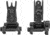 Meprolight FABS - Flip Back Up Rifle Sights - Aluminium -Blank Rear-Green Front, Black Body, Black, 405100