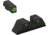 Meprolight Hyper-Bright - Highly Visible Day/Night Self-Illuminated Sights, Heckler &amp; Koch VP9, Heckler &amp; Koch SFP9, Green Front, Green Rear, Black, 415453111, 415453111