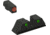 Meprolight Hyper-Bright - Highly Visible Day/Night Self-Illuminated Sights, Kimber 1911 Suppressed, Orange Front, Green Rear, Black, 412303131, 412303131