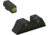 Meprolight Hyper-Bright - Highly Visible Day/Night Self-Illuminated Sights, CZ Shadow 2, Phosphorescent Yellow Front, Green Rear, Black, 477873121, 477873121