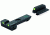 Meprolight Tru-Dot Adjustable Night Sight Set for Ruger GP100 &amp; Super Redhawk, Green, 20996