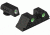 Meprolight Tru-Dot Night Sight Set for Glock 10mm &amp; 45 ACP, Green Front/Rear, 10222, 102223101