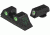 Meprolight Tru-Dot Night Sight Set for Glock 10mm &amp; 45 ACP, Green Front/Rear, 10222