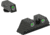 Meprolight Tru-Dot Night Sight Set for Glock 9mm, .357 Sig, .40 S&amp;W, &amp; .45 GAP, Green Front/Rear, 10224, 102243101