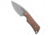 Mercury Mercury Kali Fixed Blade Knife Red Burlap Micarta 2.4" Stonewash, Brown/Red, Bohler N690, adult, BHQ-214303