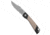 Mercury Mercury LUC Slip Joint Knife Natural Canvas Micarta/Aluminum 2.2" SW, Black/Tan, Elmax, adult, BHQ-214308