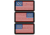 Merica Life Mini US Flag Patches Set - Two Forward Flags/One Reverse, 1.75 x 1, MINI-USFLAGS-COMBO