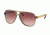 Michael Kors CLEMENTINE II MK6025 Sunglasses 30918H-60 - Grey Transparent/gold Frame, Burgundy Gradient Lenses