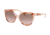 Michael Kors JAN MK2045 Single Vision Prescription Sunglasses, 55mm, Milky Coral Tortoise, MK2045-379111-55-SV