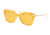 Michael Kors LIA MK2047 Single Vision Prescription Sunglasses, 53mm, Golden Yellow, MK2047-338185-53-SV