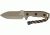 Microtech Crosshair DE Fixed Blade Knife, Tan Handle, Tan Plain MT101-1TA
