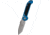 Microtech L.U.D.T. T/E Gen III Stonewash Full Serrated 3.5in Folding Knife, Blue Stonewash, 1136-12BL
