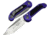 Microtech L.U.D.T. T/E Gen III Stonewash Full Serrated 3.5in Folding Knife, Purple, 1136-12PU