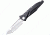 Microtech SOCOM Delta TE Folding Knife, Black Handle, Satin Plain MT163-4