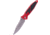 Microtech Socom Elite S/E Folding Knife, 4in, M390 Steel, Apocalyptic, Clip Point Blade, Plain Edge, Aluminum, Red Handle, 160-10APRD
