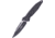 Microtech Socom Elite S/E-M Manual Drop Point Non-Serrated Tactical Standard 4in Folding Knife, Black, 160-1T