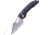 Microtech Stitch S/E Stonewash Part Serrate 3.75in Folding Knife, Black, 169-11